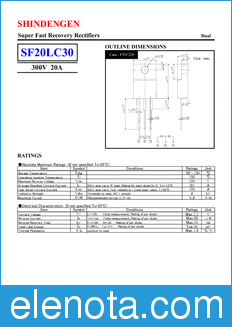 Shindengen SF20LC30 datasheet