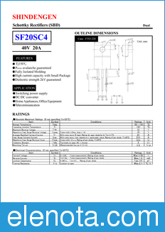 Shindengen SF20SC4 datasheet