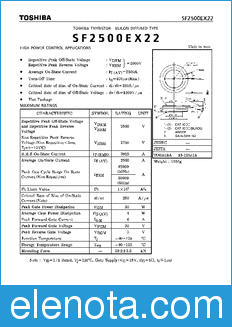 Toshiba SF2500EX22 datasheet