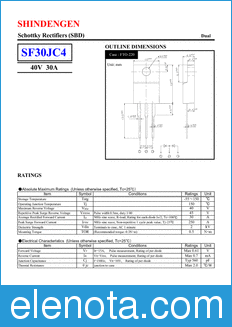Shindengen SF30JC4 datasheet