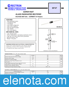 Rectron SF47-B datasheet