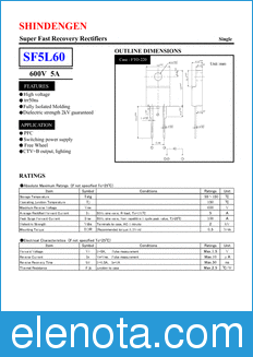 Shindengen SF5L60 datasheet
