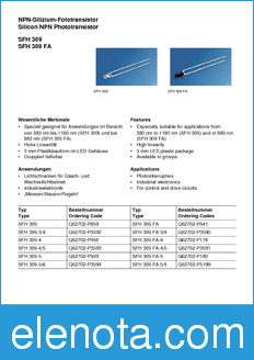 Infineon SFH309-4 datasheet
