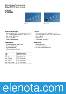 Infineon SFH310-2/-3 datasheet