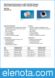 Infineon SFH320-3/-4 datasheet