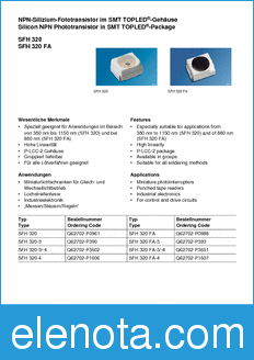 Infineon SFH320 datasheet