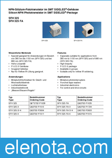 Infineon SFH325 datasheet