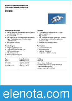 Infineon SFH3401-3 datasheet