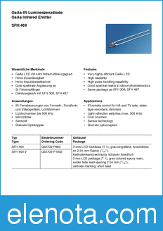 Infineon SFH409 datasheet