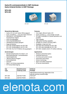 Infineon SFH420 datasheet