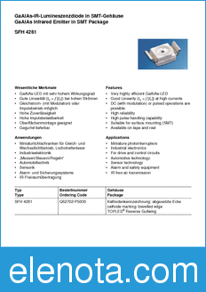 Infineon SFH4281 datasheet