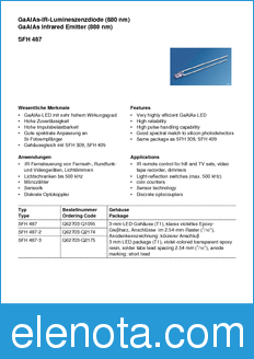 Infineon SFH487-2 datasheet
