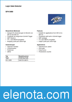 Infineon SFH5400 datasheet