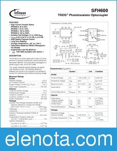 Infineon SFH600-0 datasheet