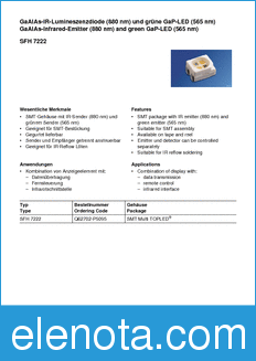 Infineon SFH7222 datasheet