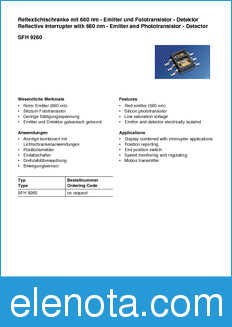 Infineon SFH9260 datasheet