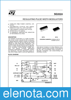 STMicroelectronics SG3524 datasheet