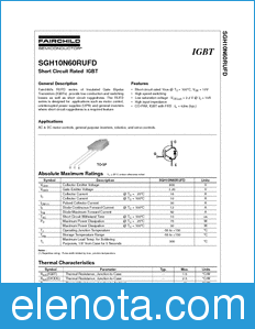 Fairchild SGH10N60RUFD datasheet