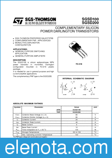 STMicroelectronics SGSD100 datasheet