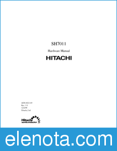 Hitachi SH7011 datasheet