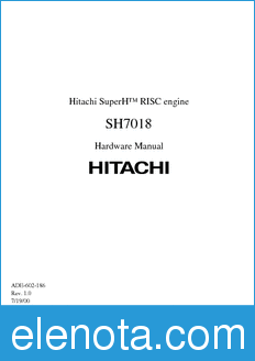 Hitachi SH7018 datasheet