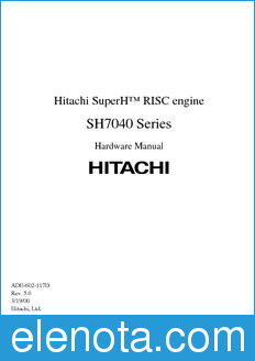 Hitachi SH7040 datasheet