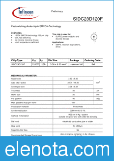 Infineon SIDC23D120F datasheet