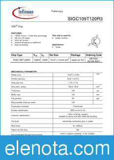 Infineon SIGC109T120R3 datasheet