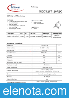 Infineon SIGC121T120R2C datasheet