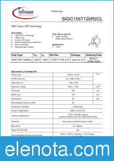 Infineon SIGC156T120R2CL datasheet