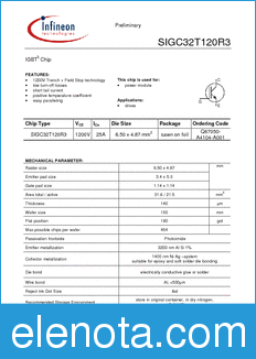 Infineon SIGC32T120R3 datasheet