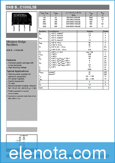 Semikron International SKBB250C1000L5B datasheet