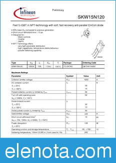 Infineon SKW15N120 datasheet