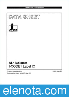 Philips SL1ICS3001 datasheet