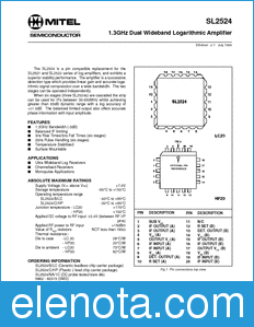 Zarlink Semiconductor SL2524B/C datasheet