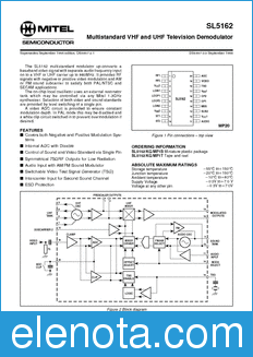 Zarlink Semiconductor SL5162 datasheet