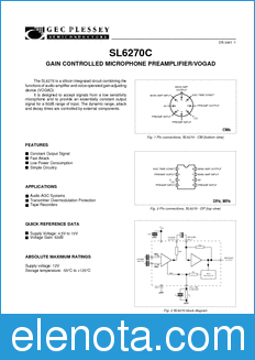 Zarlink Semiconductor SL6270C datasheet