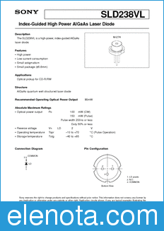 Sony Semiconductor SLD238VL datasheet