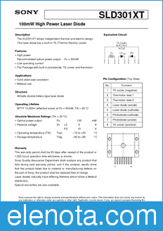 Sony Semiconductor SLD301XT datasheet