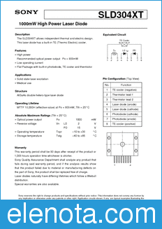 Sony Semiconductor SLD304XT datasheet