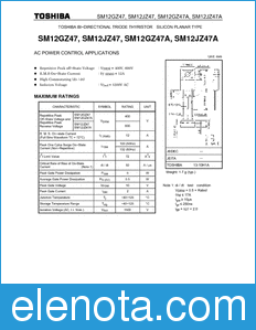 Toshiba SM12GZ47 datasheet