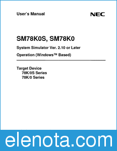 NEC SM78K0 datasheet