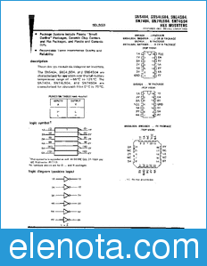 Texas Instruments SN5404 datasheet