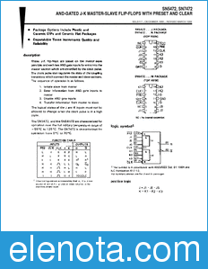 Texas Instruments SN5472 datasheet
