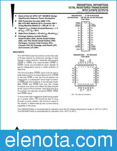 Texas Instruments SN54ABT543A datasheet