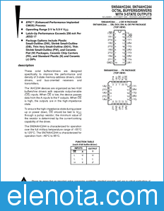 Texas Instruments SN54AHC244 datasheet