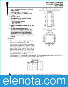 Texas Instruments SN54AHC273 datasheet