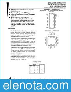 Texas Instruments SN54AHC541 datasheet