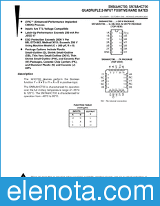 Texas Instruments SN54AHCT00 datasheet