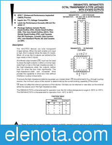Texas Instruments SN54AHCT573 datasheet